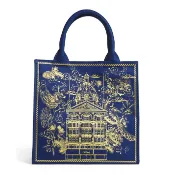 【英國 Harrods】Knightsbridge 旗艦店經典建築帆布購物袋