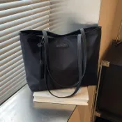 寓偉 韓版潮流休閑托特包女新款上班通勤牛津布大容量單肩包2026高級感
