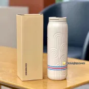星巴克杯子2026新年禮物🔥返場夏季新品浮雕海浪水手紅藍線條夏日海邊不鏽鋼保溫杯子