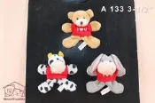 可愛造型動物磁鐵 小熊/乳牛/驢子 辦公室小物（單隻）~*小熊家族* ~泰迪熊專賣店~