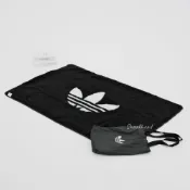 (店+)【adidas 愛迪達】現貨 Adidas 黑色 全黑 毛毯 毛絨 毯子 被子 靠墊 愛迪達 三葉草 手提袋
