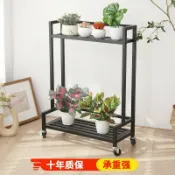 生活軌道 【雙層穩固】花架 置物架 落地花架 陽臺花架 客廳花架 鐵藝花架 鍍鋅防鏽 室內外通用 簡約時尚 多層收納 園藝必備