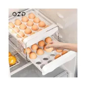 (店+)【優品嚴選】【GZP】冰箱雞蛋收納盒收納抽屜式保鮮盒廚房雞蛋盒大容量蛋託雙層架