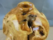 ※※蜜之鄉※※ 進口福杉瘤藝術-聚寶盆-原味原色-閃電瘤花-4350元-A-313