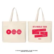 【台灣熱賣🔥】BTS應援周邊手提袋 BTS防彈少年團帆布包 演唱會周邊應援紀念帶拉鍊單肩手提袋 定製DIY