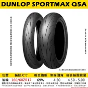 台中潮野車業 DUNLOP 登路普 Q5A 160/60-17 輻射運動街胎