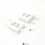 【水泥電阻器】【10個】5W無感立式水泥電阻器0.01 0.02 0.05 0.1 0.22 0.33 0.5歐姆電阻-