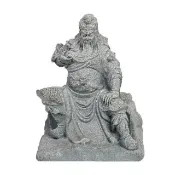 【麟鳳呈祥】開運招財武財神關聖帝君擺飾(青砂石關公雕像)