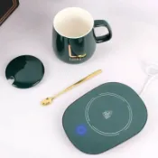 協貿國際日用品生活館 恒溫杯墊暖暖杯5自動加熱墊熱牛奶溫奶器墊保溫碟禮盒
