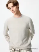 【UNIQLO】男裝 喀什米爾圓領毛衣(長袖) 478543