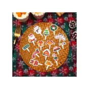 (店+)15枚 聖誕節蛋糕插牌 聖誕節裝飾卡紙 聖誕節插卡 聖誕節插牌