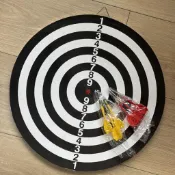 新款限時下殺-新手必備 鏢靶 軟式飛鏢 飛鏢大滿貫 飛鏢靶大飛鏢遊戲雙面可用飛鏢盤40釐米帶6支飛鏢家庭娛樂射擊