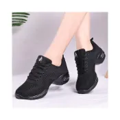 (店+)✨ 舞鞋 拉丁舞鞋 舞蹈鞋 健身鞋 布鞋 跳舞鞋 廣場舞鞋跳舞鞋增高女舞蹈鞋現代舞軟底氣墊透氣網面運動鞋