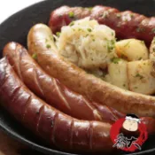 【喬大海鮮屋】經典德式煙燻風味香腸 1000g (20支入/包) 早餐 烤肉 香腸堡 香腸 德式香腸 氣炸 歐式早餐