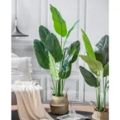 協貿國際日用品生活11館 北歐仿真植物假綠植盆栽旅人蕉天堂鳥仿真花客廳室內落地裝飾樹