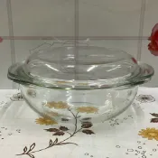 ゞ媽咪小舖﹏╭° 二手日本進口PYREX派熱克斯耐熱玻璃鍋/百麗耐熱鍋/硼矽玻璃耐熱鍋/1.5L玻璃鍋/透明玻璃雙用鍋