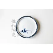 (店+)+佐和陶瓷餐具批發+【藍繪手繪4吋皿-日本製 XL1407423】圓盤 餐盤 家用 餐廳 小菜盤 點心盤 漬物皿 搬新家