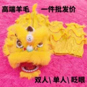 [超值現貨 特價]舞獅 獅頭 舞龍 塑料可眨眼舞獅兒童舞獅子羊毛錶演道具舞獅頭學生雙人小獅子9寸舞龍舞獅