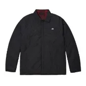 【The North Face】TNF 休閒 防潑水兩面穿鋪棉外套 M AFTERBURNER INSULATED FLANNEL 男 黑(NF0A82V3BZO)