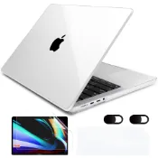 新款MacBookPro 14 15 16吋保護殼 適用M1 M2 M3 M4 Pro/Max晶片 水晶磨砂霧面保護套