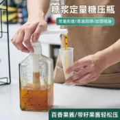 台灣出貨 果醬瓶 醬料擠壓瓶 糖漿壓頭 糖壓瓶 糖漿按壓瓶 糖壓瓶玻璃果糖糖漿按壓瓶奶茶店專用百香果果醬定量手壓式擠壓瓶