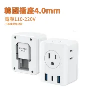 台灣24H發 韓國插座 歐轉美旅行USB/type-c壁插插座 110-220V 多孔便攜分接器 出國旅行迷你擴充插座