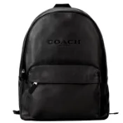 COACH男士經典黑色皮質雙肩後背包F54786 (現貨) ~【 菲尼斯 國際精品 ★ 疊加現抵$2099 】