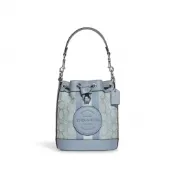 COACH MINI DEMPSEY 經典條紋LOGO貼飾水桶包 手提斜跨包 斜背包 C8322 【 菲尼斯 國際精品 ★初秋極享】