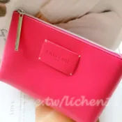 LANCOME 蘭蔻 專櫃滿額贈品 時尚桃紅化妝包 美妝包 收納包 拉鍊包 刷具包 手拿包 萬用包 盥洗包 防水 大容量