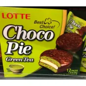 韓國進口 LOTTE 抹茶巧克力派(12入）