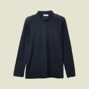 (店+)【GFoneone】吸濕排汗休閒立領保暖上衣-黑色 立領T 高領T 長袖T 保暖T 內搭衣