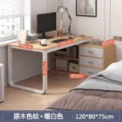 E家工廠 120公分電腦桌  書桌 L型轉角桌 272-KC（橡木色+白色）