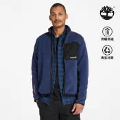 Timberland 男款藍色Polartec®輕盈抓絨保暖外套|A2M3H451