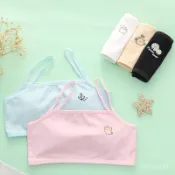 髮育青春期內衣 國小生背心 純棉內衣 文胸 女童內衣 防凸點內衣 女寶內衣 發育期內衣 卡通防凸點E