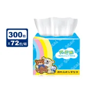 【生活市集】【邦尼熊】彩虹版抽取式柔拭紙巾(300抽x72包/箱)
