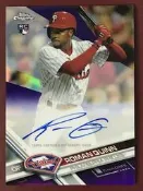 2017 Topps Chrome Roman Quinn Auto RC 費城人隊已上大聯盟新秀紫亮限量新人簽名卡
