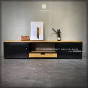 【木光設計家居】工業風實木鐵網置物電視櫃(可訂製)/北歐工業風LOFT電視櫃置物櫃/置物架櫃實木/造型鐵網/電視櫃