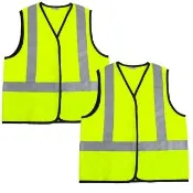 【Yenzch】2入 一般型反光背心 台灣製/3M Scotchlite RM-10535(螢光黃)