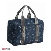 ACE BAGS & LUGGAGE HAyU Folding Bag 藝術家貓咪圖騰折疊波士頓包/旅行袋(藍色17863)