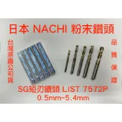*嚴選五金* 台灣現貨 馬上出貨 日本NACHI 粉末鑽頭 7572P SG短刃鑽頭 台灣原廠公司貨 品質保證