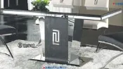 8號店鋪 森寶藝品傢俱 b-07 品味生活 421-1 不可訂做 馬汀尼 5 尺黑晶石原石餐桌