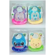 LittleBabyStore-日本製錦化成迪士尼DISNEY防水立體圍兜(米妮/米奇/史迪奇/小熊維尼)