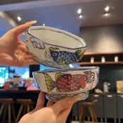 八角碗 復古碗 手繪青花瓷碗 創意碗盤 國潮餐具 中式餐碗 飯碗 湯碗 菜碗 日式碗 家用碗 陶瓷碗 文青碗 古風碗