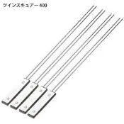 【野外工務店】UNIFLAME 日本 不鏽鋼木柄燒烤雙叉 一組4入 665695
