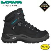 【LOWA 德國 女 Renegade GTX Mid中筒多功能健行鞋《灰黑/藍綠》】LW320945/健行鞋/登山鞋