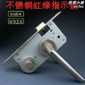 回響小舖 【304不鏽鋼】衛浴門鎖 廁所門鎖 房間門鎖 木門鎖 執手鎖 WC指示鎖 防鏽耐用 簡約設計 適用於衛生間 浴室 陽臺門