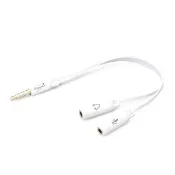 【E-books】X18一公轉二母耳機麥克風音源轉接線3.5mm-20cm