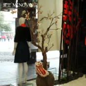 協貿國際日用品生活6館 美空人造樹仿真樹室內裝飾樹藤葉假花創意簡歐玉蘭樹家居假樹擺件