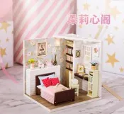 袖珍屋 中型或小型小屋 M009 朵莉心閣 材料包 (附防塵罩)