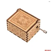 新款復古木製音樂盒手掌大小手搖木盒音樂盒精美雕刻木製音樂小工具與旋律配不自在愛上妻子丈夫情人節
